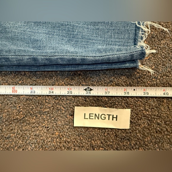 J. Crew High Rise Vintage Skinny Button Fly Raw Hem Denim Jeans Women's Size 32 - Picture 9 of 9